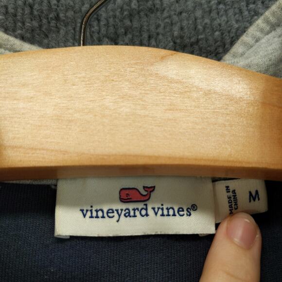 Vineyard Vines Martha's Vineyard Mens 1/4 Zip Sweatshirt Size M Gray - Picture 10 of 11